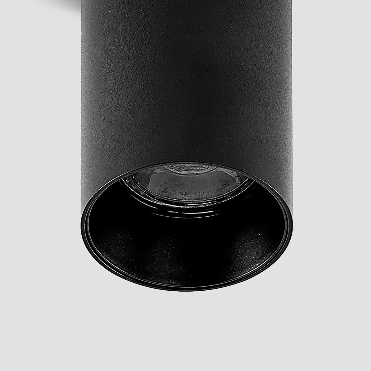 Arcchio Downlight Brinja, negro, metal, Ø 6 cm, redondo, GU10