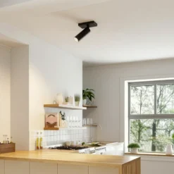 Arcchio Downlight Brinja Slim, negro, 1 luz GU10 MR11