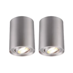 Arcchio downlight de techo Jolina, redondo, set de 2, aluminio