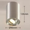 Arcchio downlight de techo Jolina, redondo, gris, 13 cm, metal