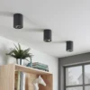 Arcchio downlight de techo Jolina, redondo, antracita, 13 cm, metal