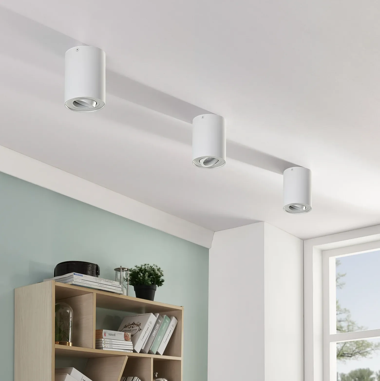 Arcchio downlight de techo Jolina, redondo, blanco, set de 2, aluminio