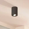 Arcchio downlight de techo Jolina, redondo, antracita, 13 cm, metal
