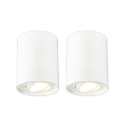 Arcchio downlight de techo Jolina, redondo, blanco, set de 2, aluminio