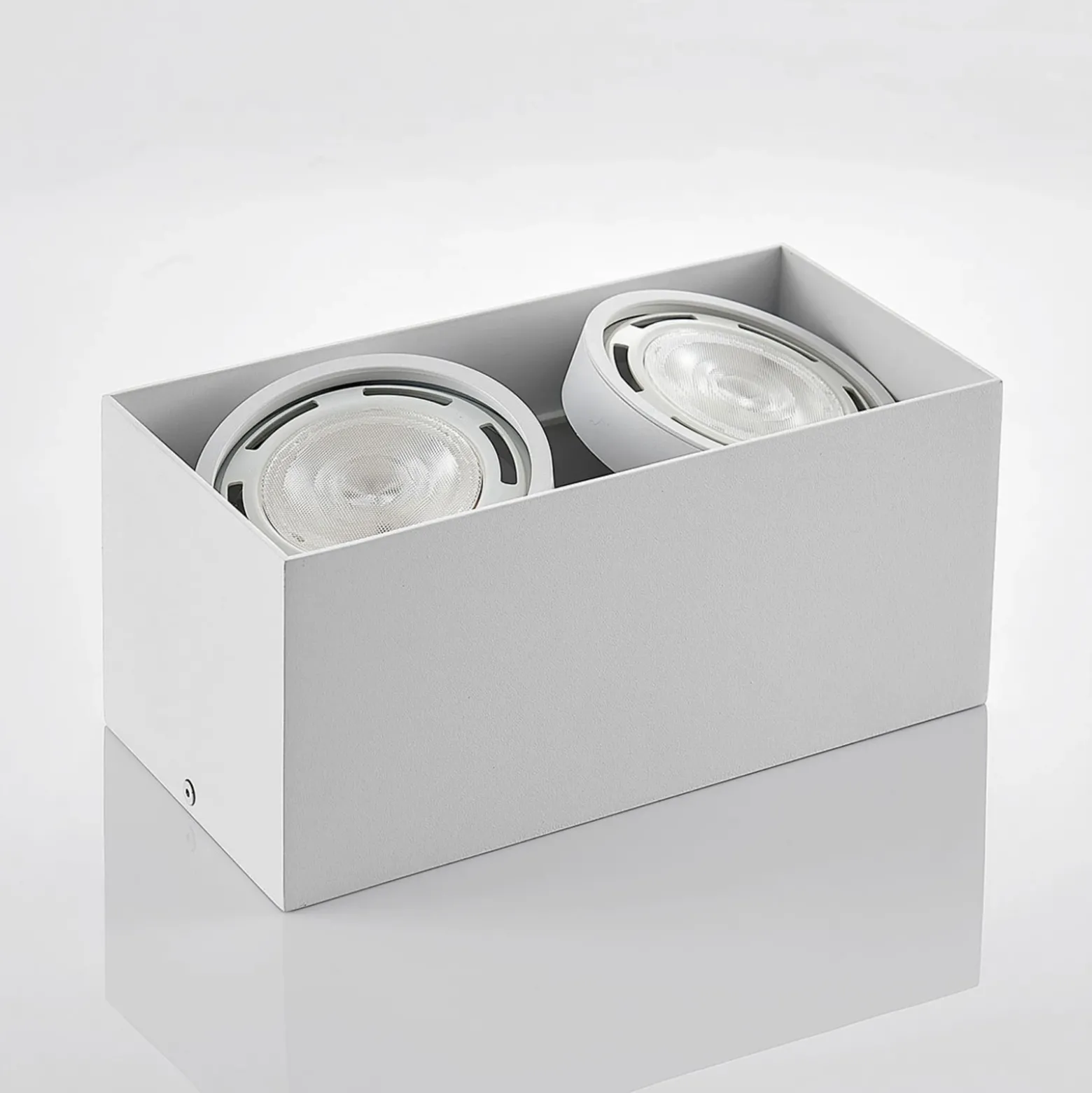 Arcchio downlight de techo Mabel, 2 luces, 27 cm, blanco, GU10