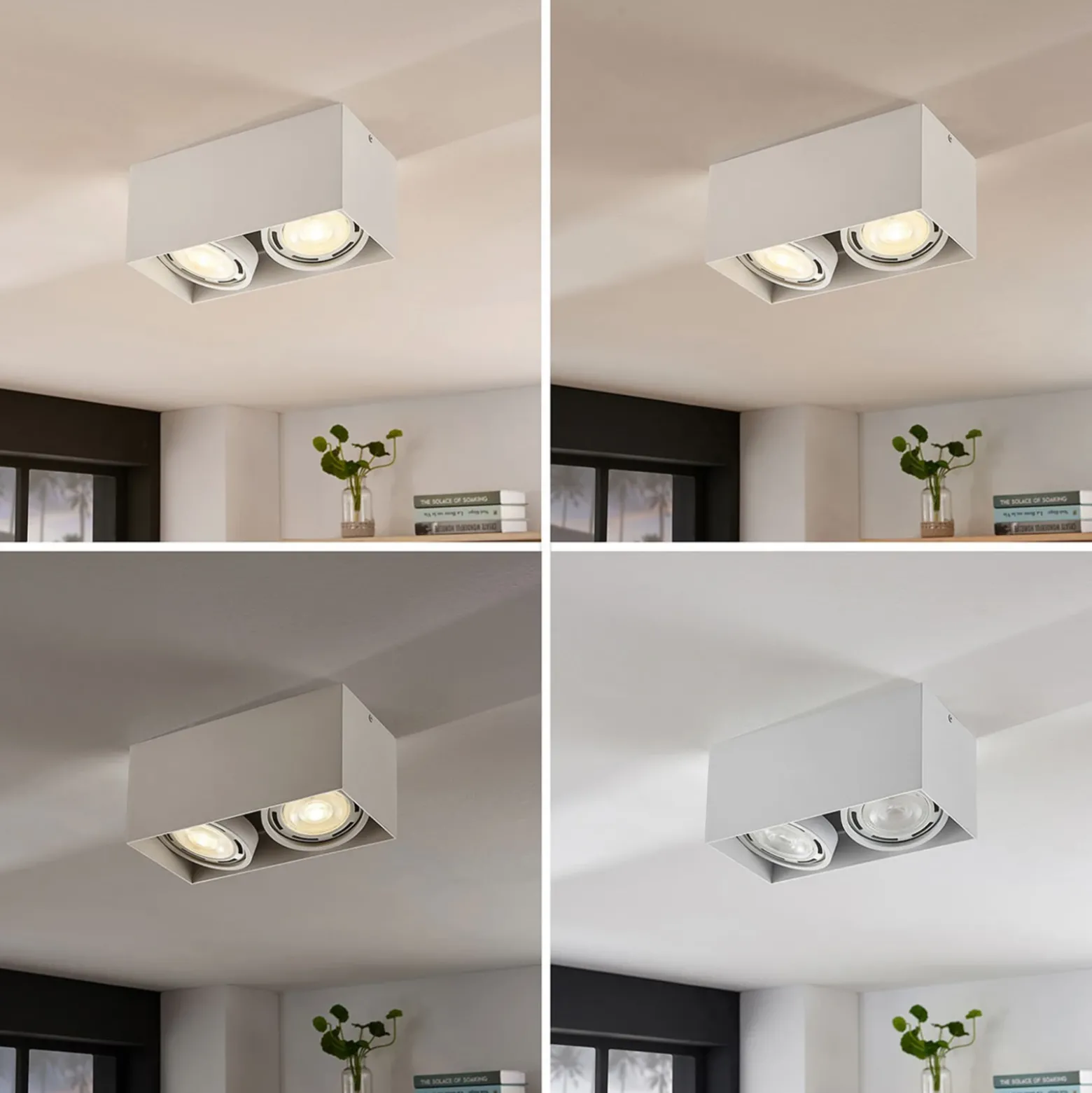 Arcchio downlight de techo Mabel, 2 luces, 27 cm, blanco, GU10