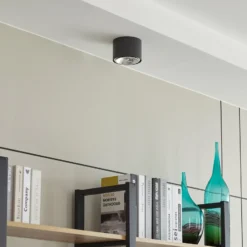 Arcchio downlight de techo Mabel, Ø 12 cm, gris, metal, GU10