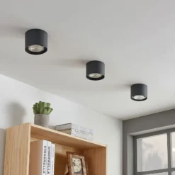Arcchio downlight de techo Mabel, Ø 12 cm, gris, metal, GU10