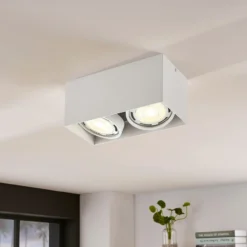 Arcchio downlight de techo Mabel, 2 luces, 27 cm, blanco, GU10
