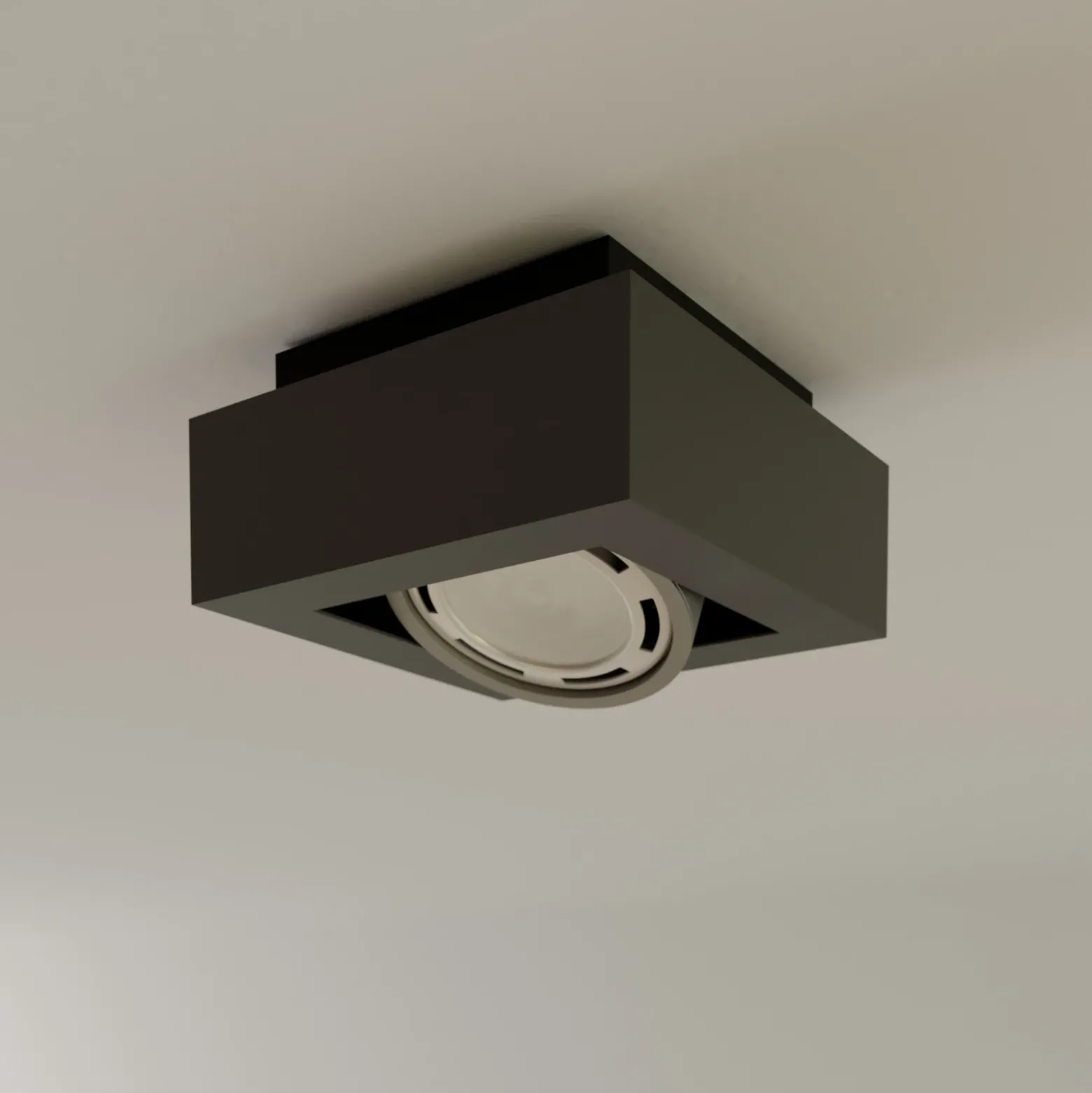 Arcchio downlight de techo Ronka, gris, 19 cm x 19 cm, GU10