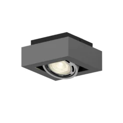 Arcchio downlight de techo Ronka, gris, 19 cm x 19 cm, GU10