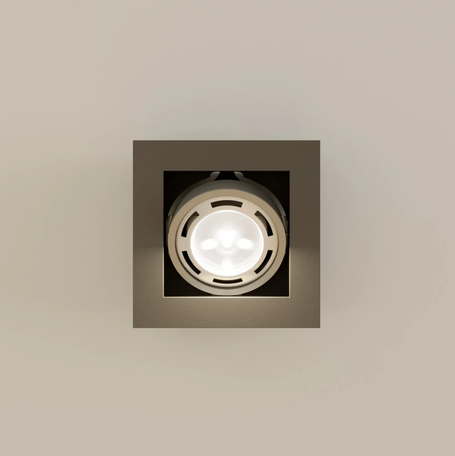 Arcchio downlight de techo Ronka, gris, 19 cm x 19 cm, GU10
