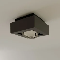 Arcchio downlight de techo Ronka, gris, 19 cm x 19 cm, GU10