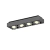 Arcchio downlight de techo Ronka, 65 cm, 4 luces, gris, GU10