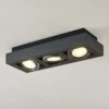 Arcchio downlight de techo Ronka, 50 cm, 3 luces, gris, GU10