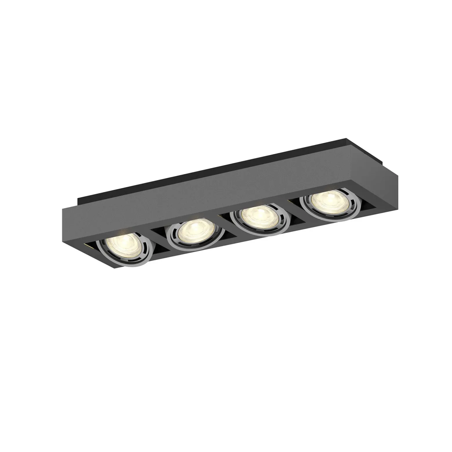 Arcchio downlight de techo Ronka, 65 cm, 4 luces, gris, GU10