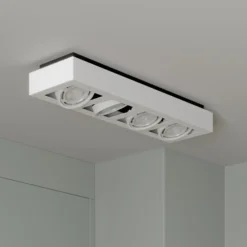 Arcchio downlight de techo Ronka, 65 cm, 4 luces, blanco, GU10