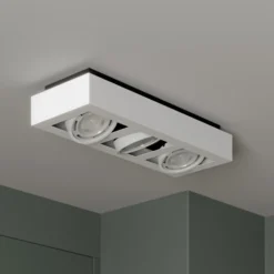 Arcchio downlight de techo Ronka, 50 cm, 3 luces, blanco, GU10