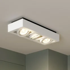 Arcchio downlight de techo Ronka, 50 cm, 3 luces, blanco, GU10