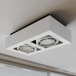 Arcchio downlight de techo Ronka, 34 cm, 2 luces, blanco, GU10