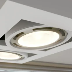 Arcchio downlight de techo Ronka, 34 cm, 2 luces, blanco, GU10