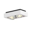 Arcchio downlight de techo Ronka, 34 cm, 2 luces, blanco, GU10