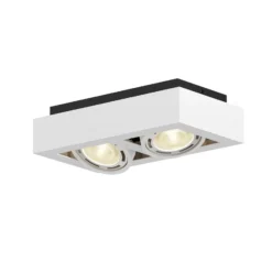 Arcchio downlight de techo Ronka, 34 cm, 2 luces, blanco, GU10