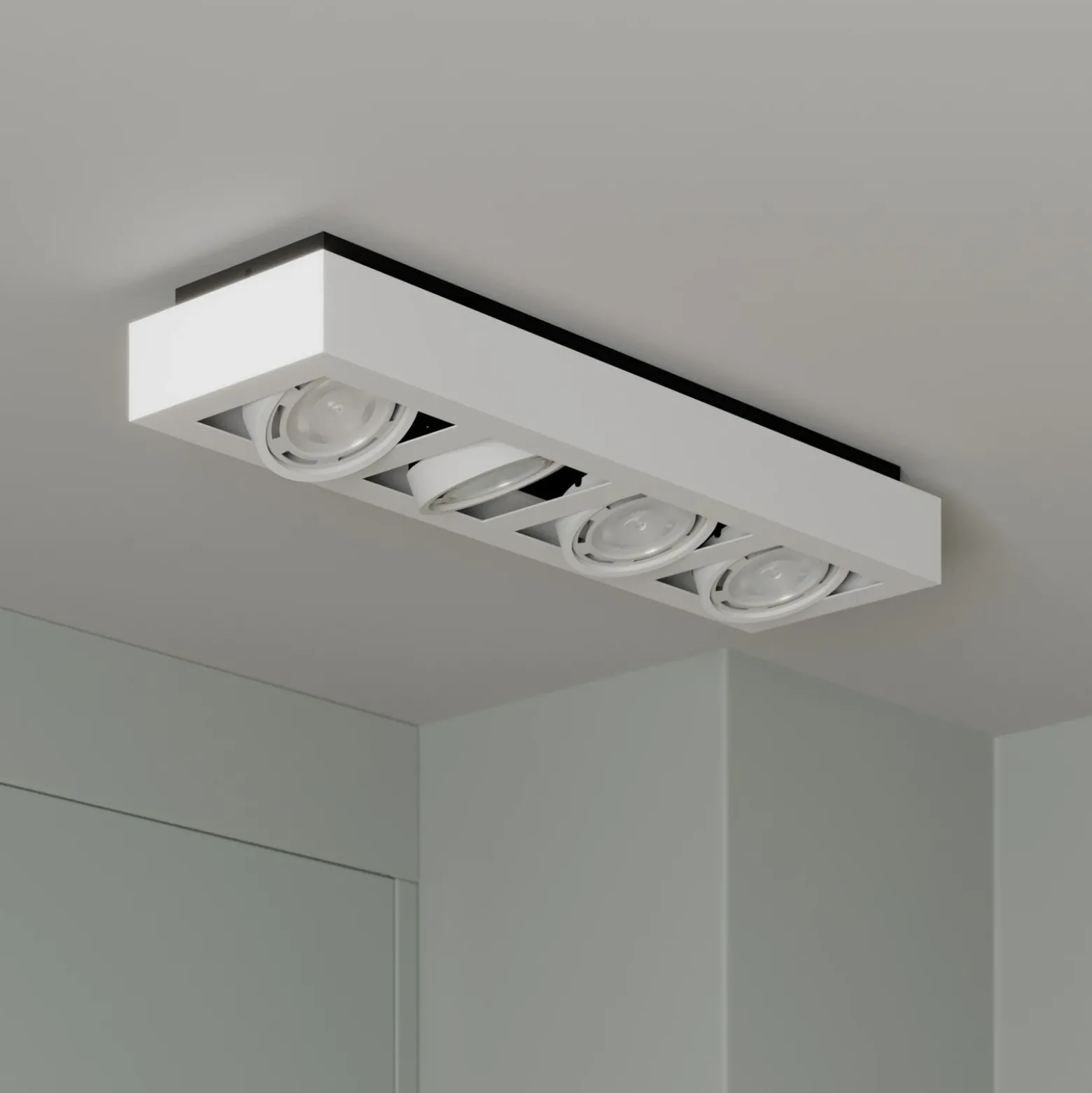 Arcchio downlight de techo Ronka, 65 cm, 4 luces, blanco, GU10