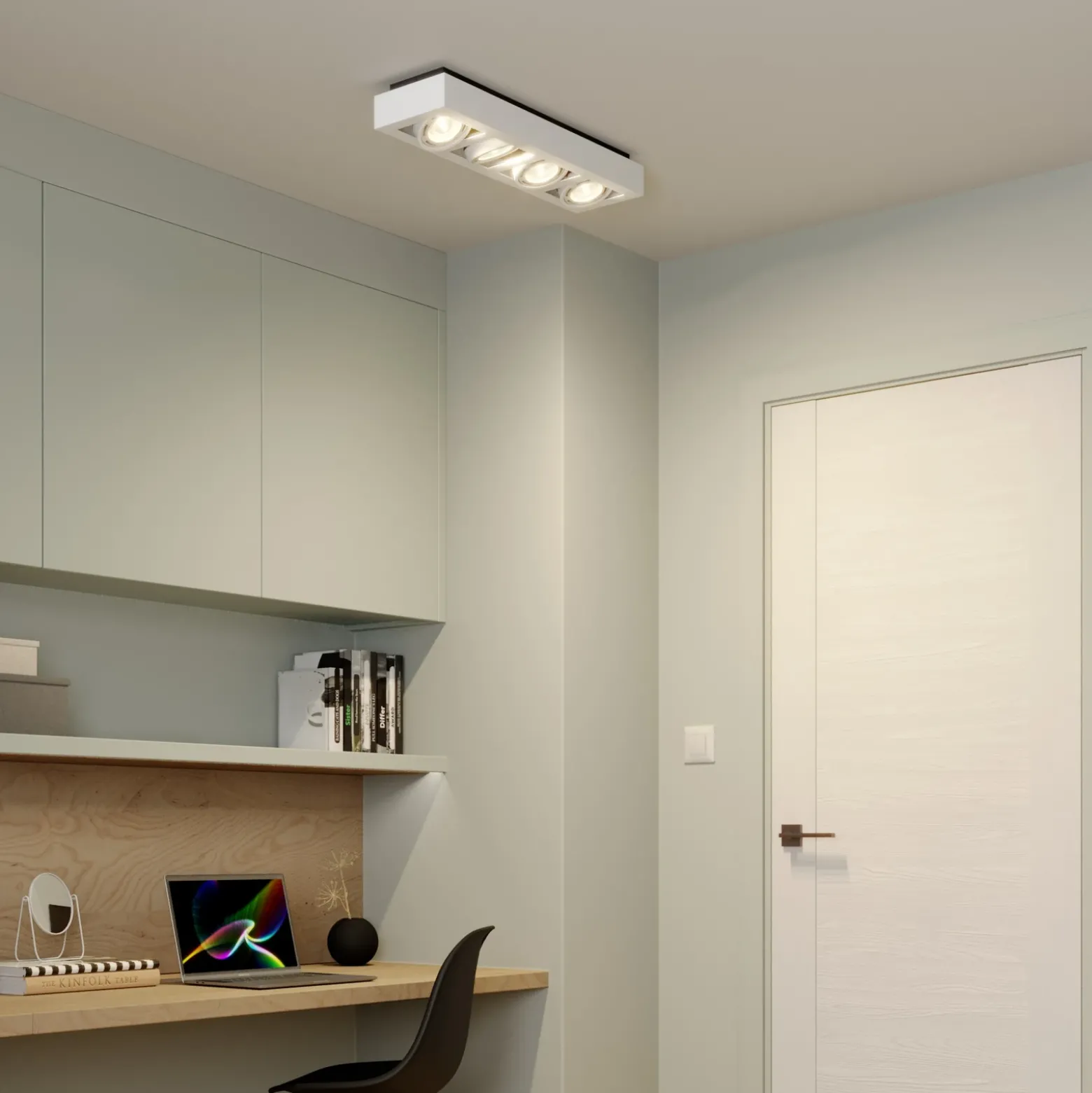 Arcchio downlight de techo Ronka, 65 cm, 4 luces, blanco, GU10