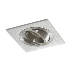 Arcchio downlight empotrable Sophia, aluminio, angular