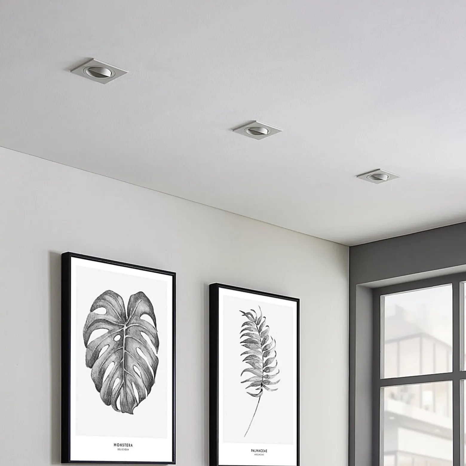 Arcchio downlight empotrable Sophia, blanco, angular