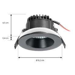 Arcchio downlight LED Aryx, negro, 2.700K