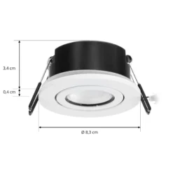 Arcchio downlight LED Eliar redondo blanco CCT orientable
