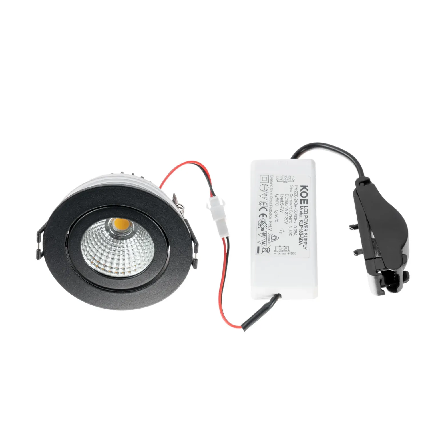 Arcchio downlight LED Jyra, negro, 4.000K