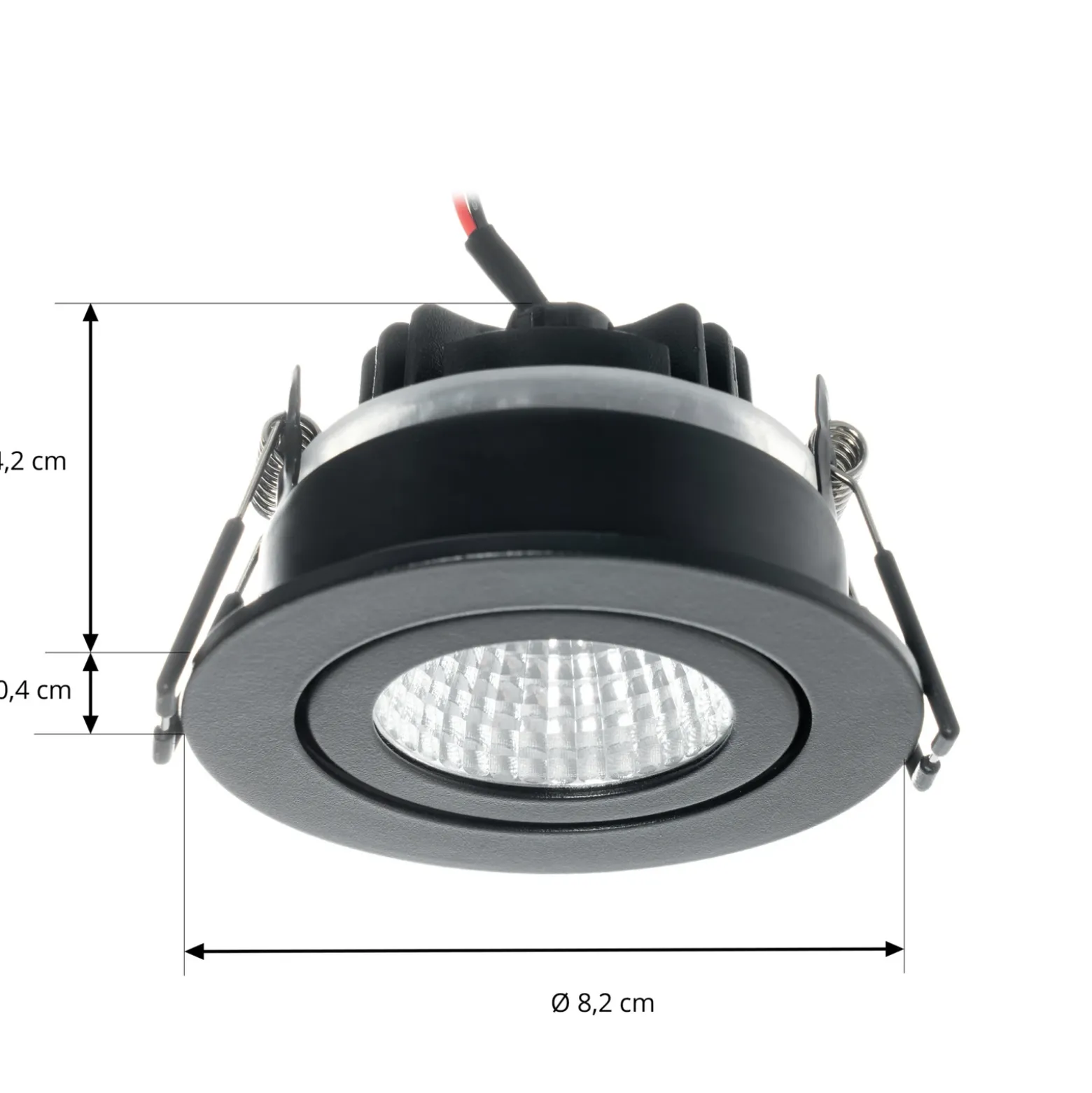 Arcchio downlight LED Jyra, negro, 2.700K