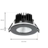 Arcchio downlight LED Lirin, negro, 2.700K