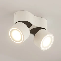 Arcchio downlight LED Rotari, blanco, 2 luces, 1362 lm