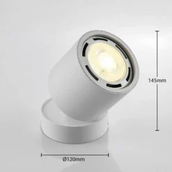 Arcchio Downlight Mabel, Ø12cm, blanco, orientable, GU10