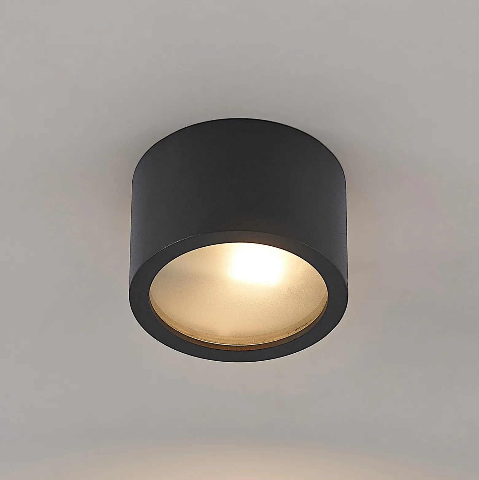 Arcchio downlight Nieva, G9, negro, redondo, Ø 10cm, metal