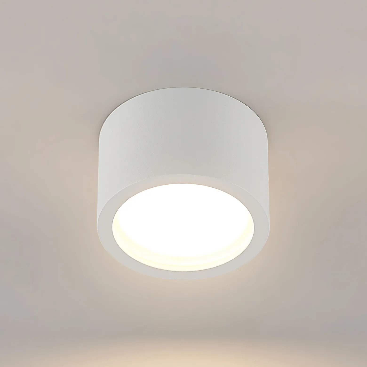 Arcchio downlight Nieva, GX53, blanco, redondo, Ø 10cm, metal