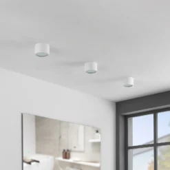 Arcchio downlight Nieva, GX53, blanco, redondo, Ø 10cm, metal