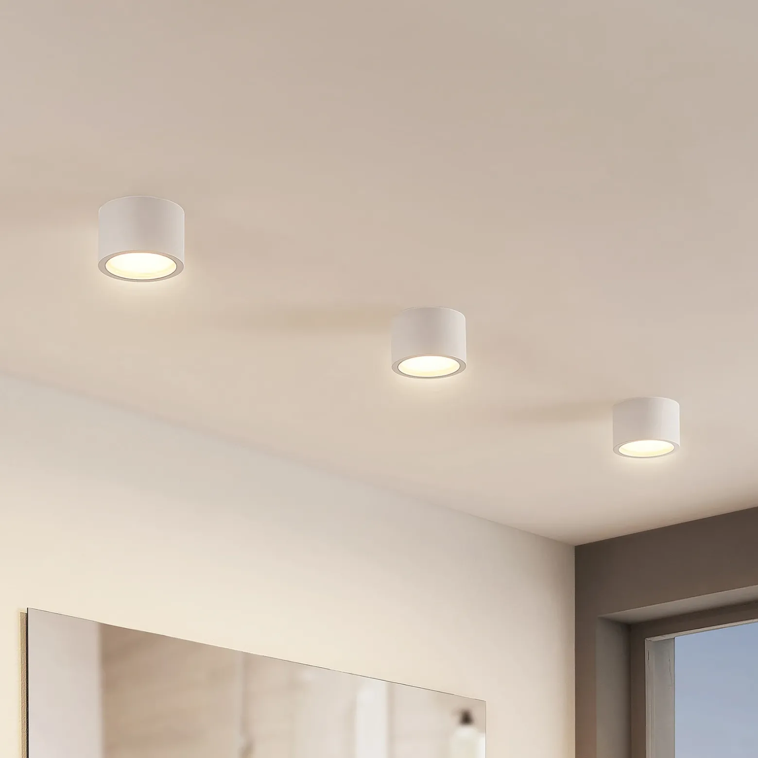 Arcchio downlight Nieva, GX53, blanco, redondo, Ø 10cm, metal