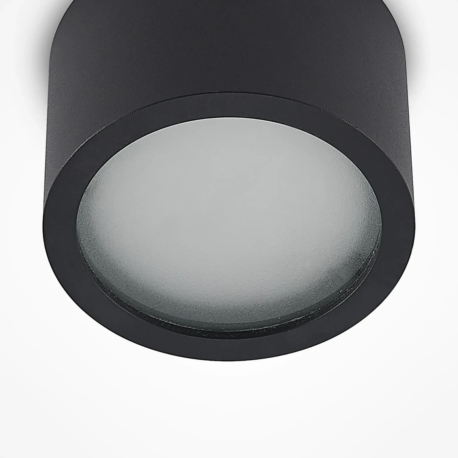 Arcchio downlight Nieva, GX53, negro, redondo, Ø 10cm, metal