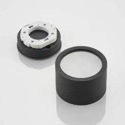 Arcchio downlight Nieva, GX53, negro, redondo, Ø 10cm, metal