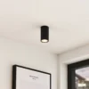 Arcchio downlight Olivir, negro, metal, Ø 6cm, GU10, IP44