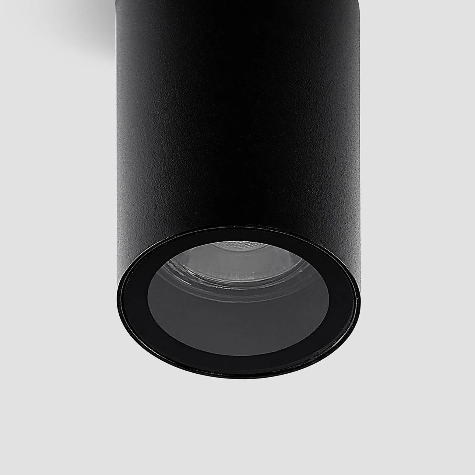 Arcchio downlight Olivir, negro, metal, Ø 6cm, GU10, IP44