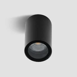 Arcchio downlight Olivir, negro, metal, Ø 6cm, GU10, IP44