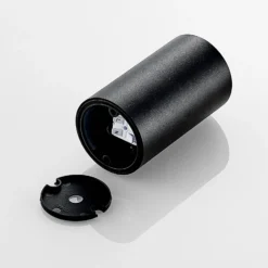 Arcchio downlight Olivir, negro, metal, Ø 6cm, GU10, IP44