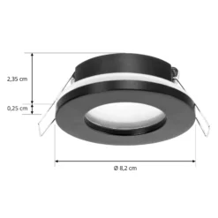 Arcchio downlight Sylvi negro Ø 8,2 cm