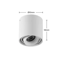 Arcchio downlight Walza, blanco, metal, Ø 9,3cm, GU10